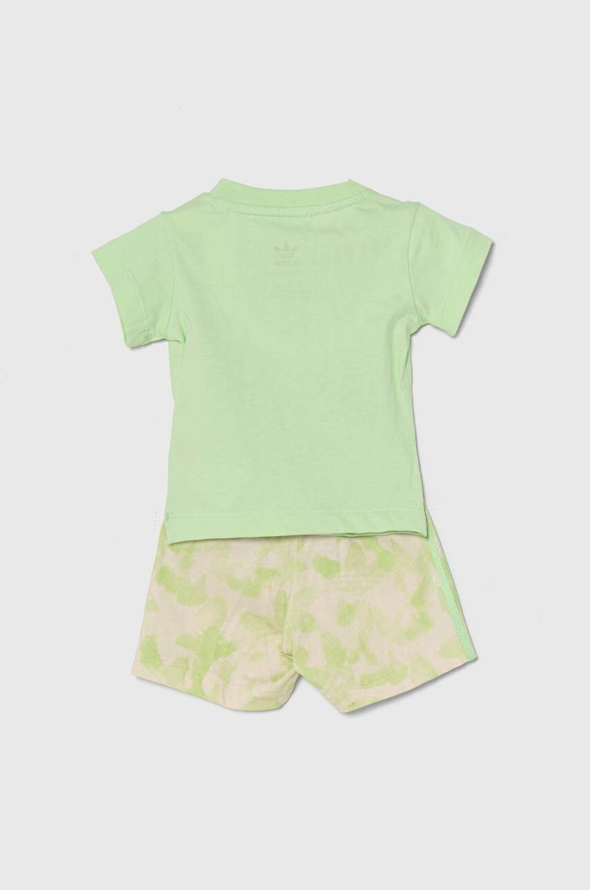 Дитячий бавовняний комплект adidas Originals колір зелений