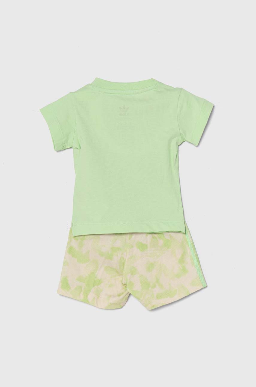 Детский комплект из хлопка adidas Originals цвет зелёный Детский комплект из хлопка adidas Originals цвет зелёный