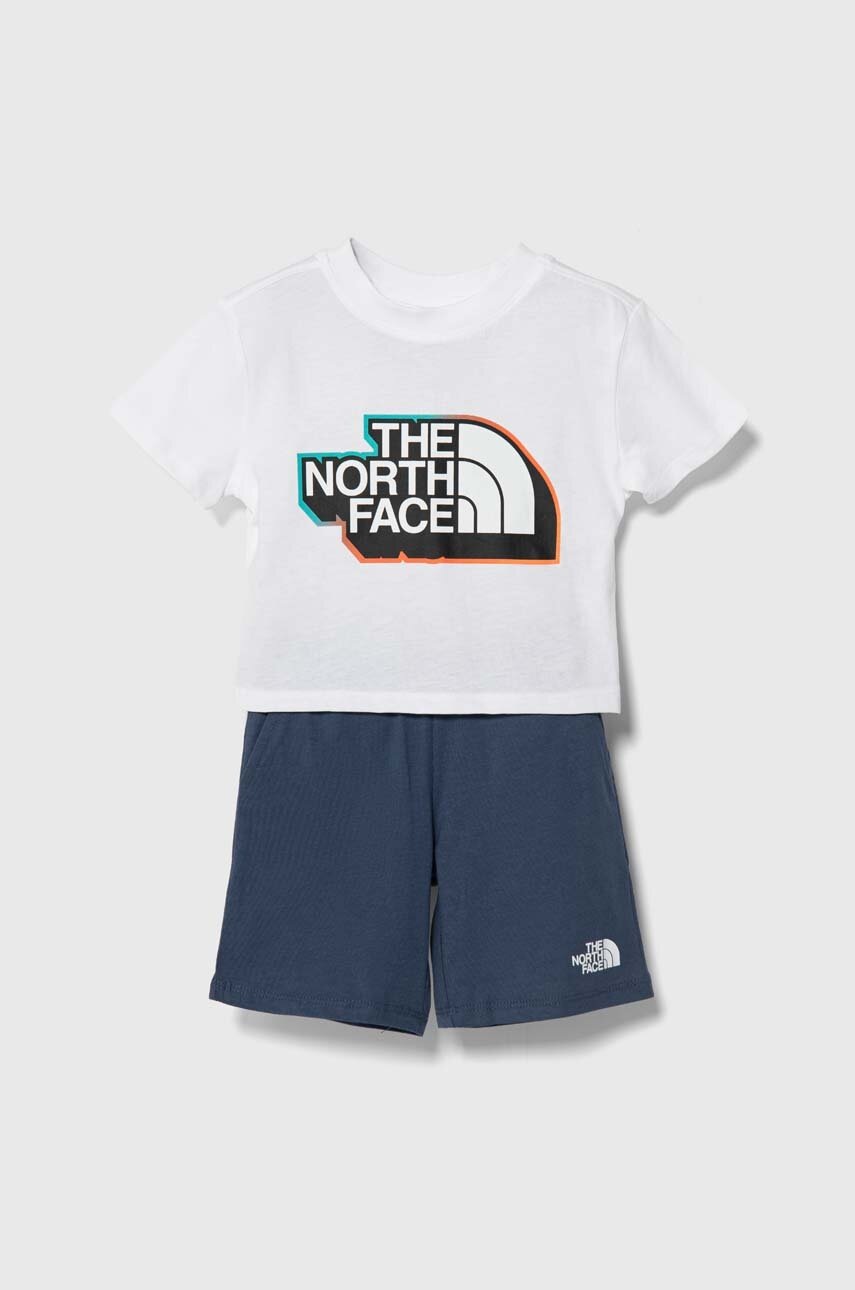 The North Face set de bumbac pentru copii SUMMER SET culoarea alb