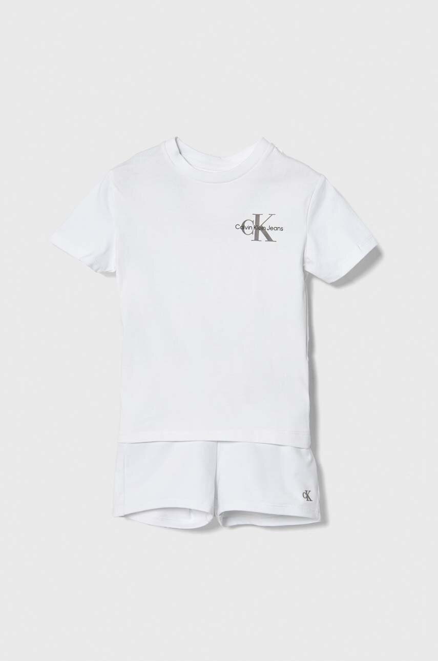 

Детски комплект Calvin Klein Jeans в бяло, Бял