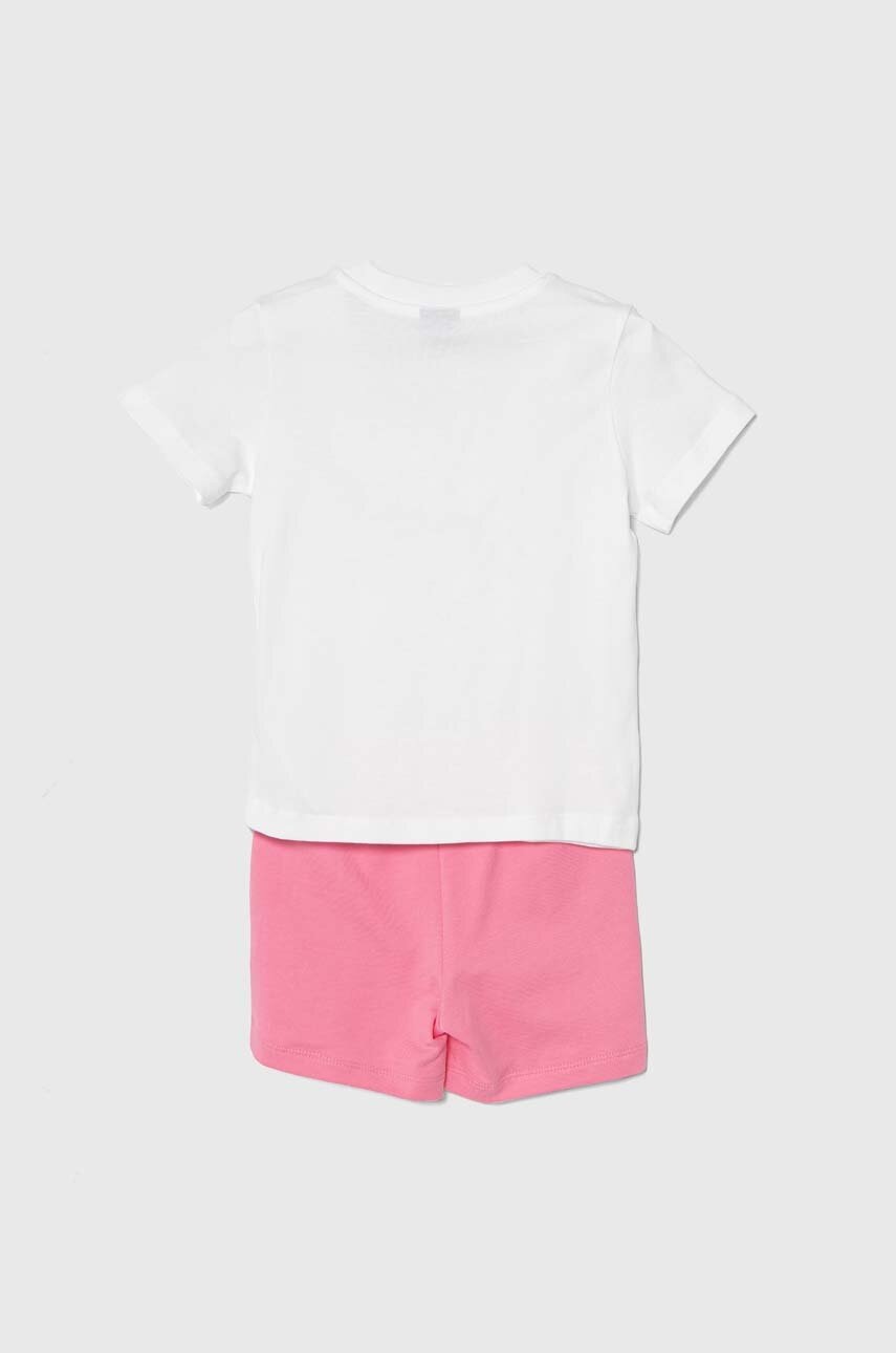 Дитячий бавовняний комплект Puma Minicats & Shorts Set колір рожевий