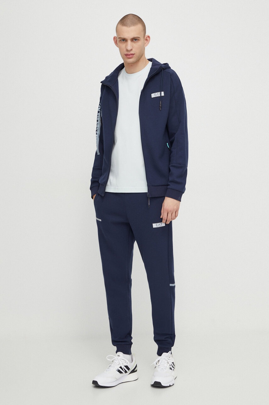 EA7 Emporio Armani trening barbati, culoarea albastru marin - Treninguri.eu