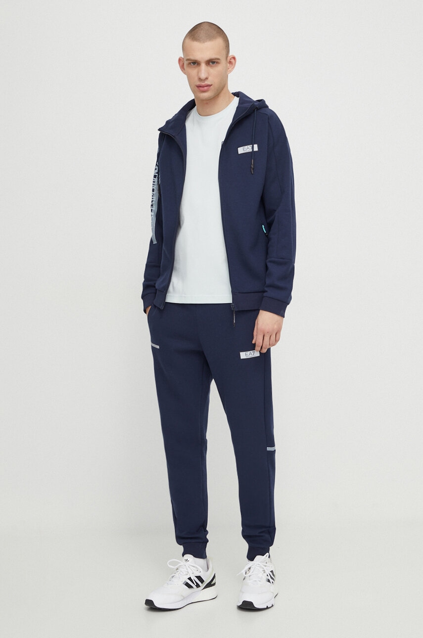 EA7 Emporio Armani trening barbati, culoarea albastru marin EA7 Emporio Armani trening barbati, culoarea albastru marin - Treninguri.eu
