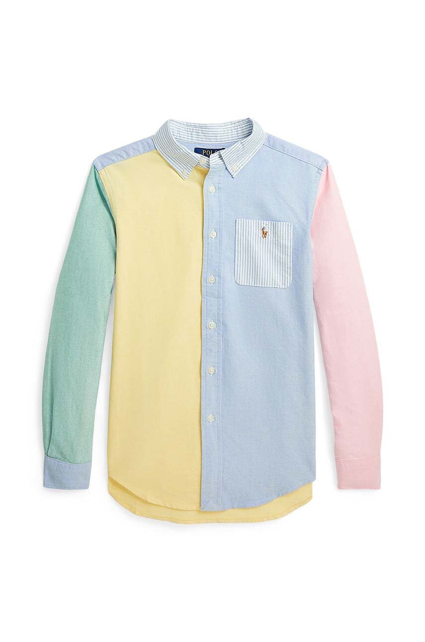 Детская хлопковая рубашка Polo Ralph Lauren