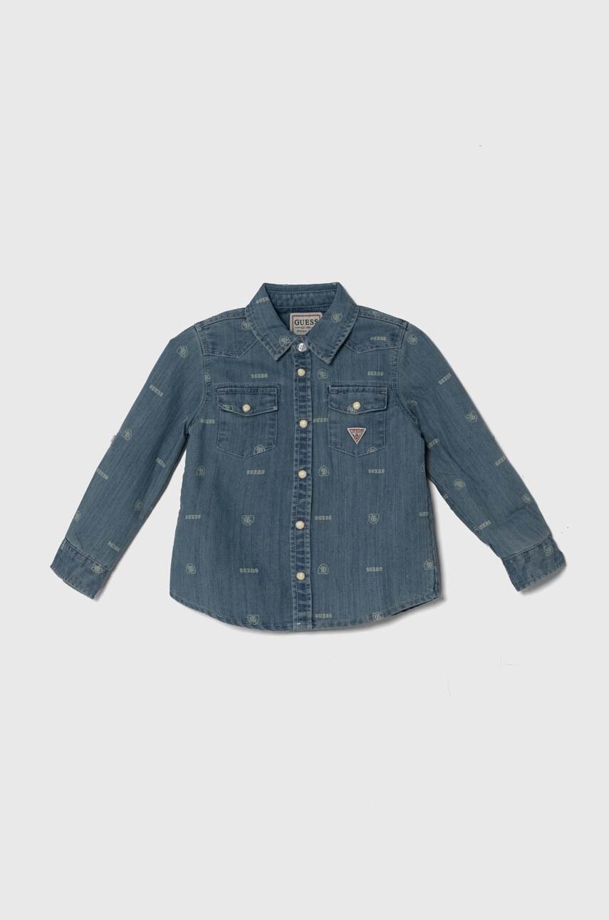 

Детска дънкова риза Guess в синьо, Син