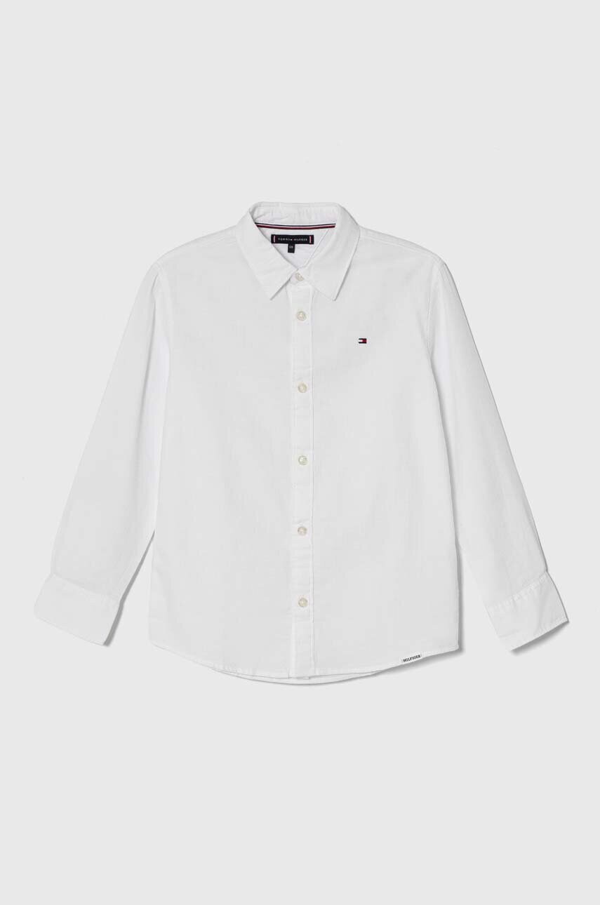 

Детская хлопковая рубашка Tommy Hilfiger цвет белый