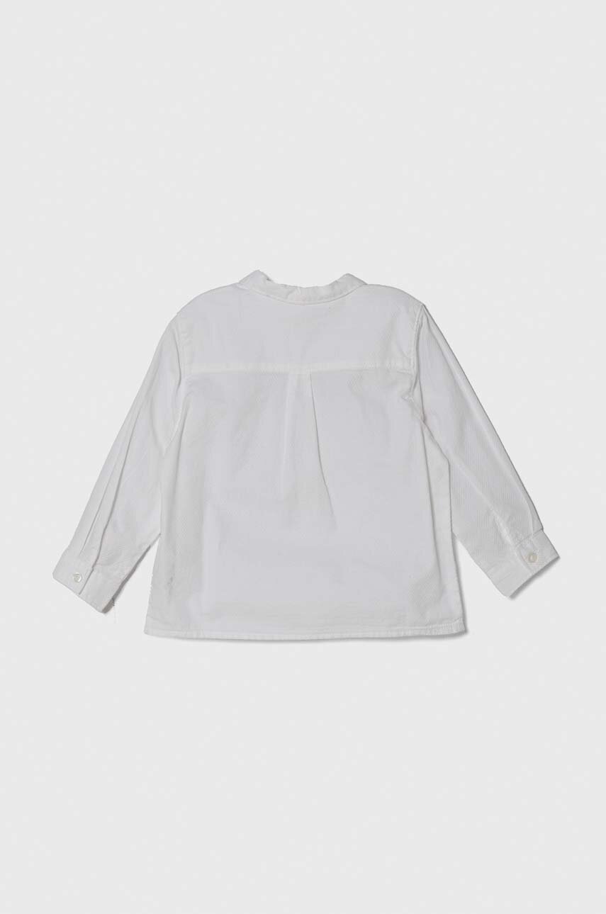 Хлопковая рубашка для младенцев United Colors of Benetton цвет белый Хлопковая рубашка для младенцев United Colors of Benetton цвет белый