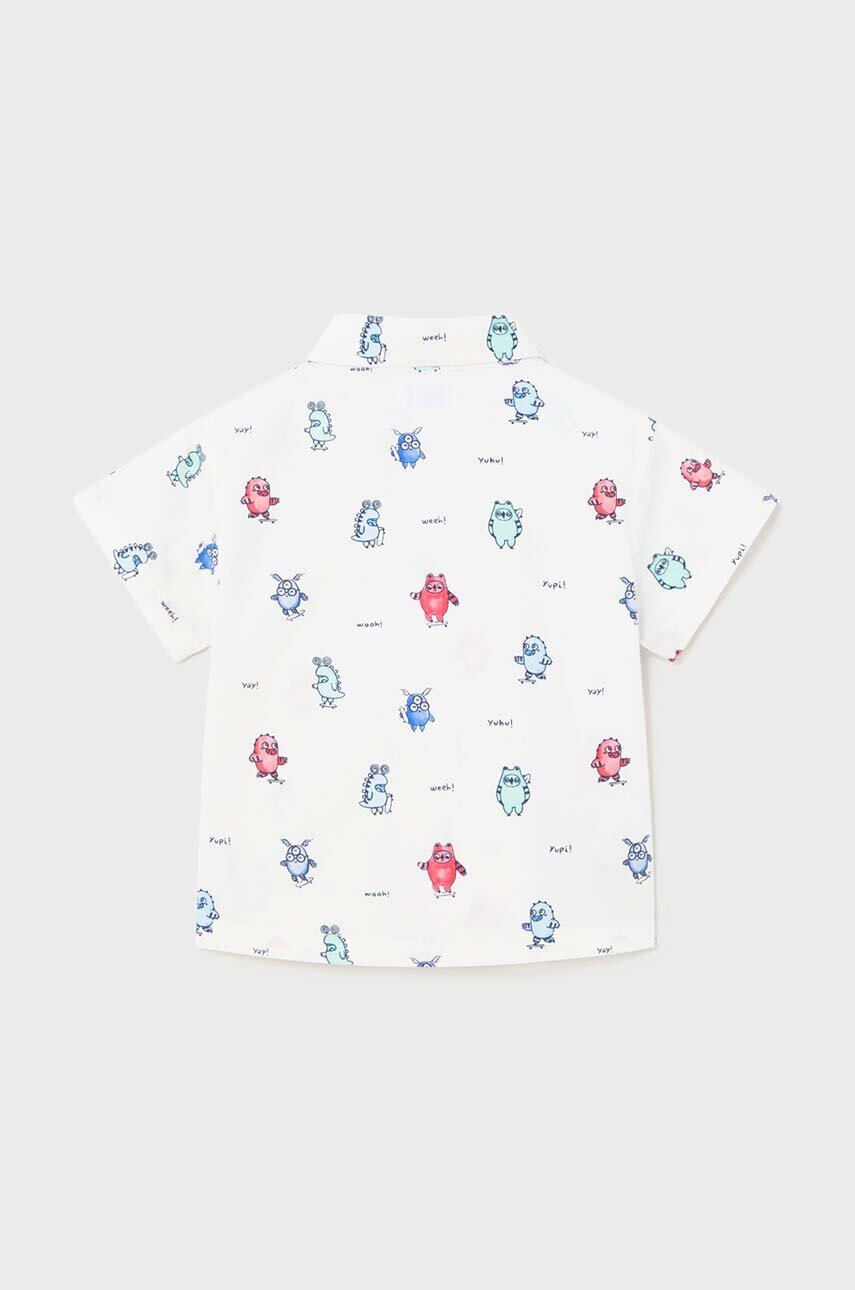 Бавовняна сорочка для немовля Mayoral колір білий