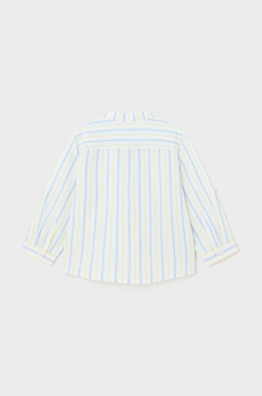 Детская рубашка с примесью льна Mayoral цвет зелёный