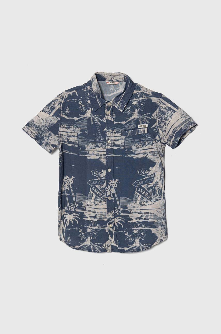 

Детска риза Guess в синьо, Син
