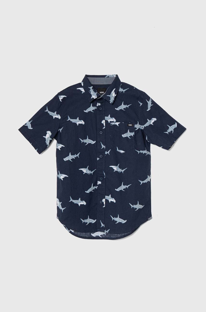 Vans camasa de bumbac pentru copii SHARK SS culoarea verde
