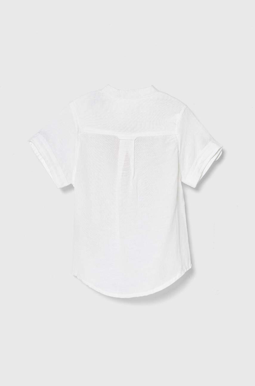 Дитяча сорочка з домішкою льну zippy колір білий