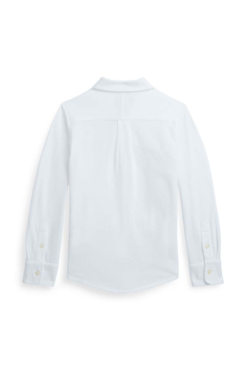 Детская хлопковая рубашка Polo Ralph Lauren цвет белый 322914506002