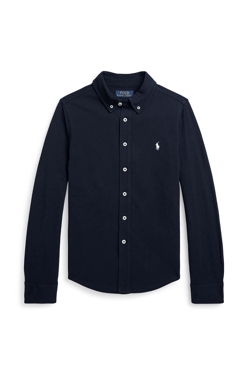 

Детска памучна риза Polo Ralph Lauren в тъмносиньо 323914506001, Тъмносин