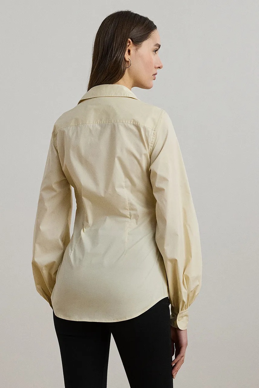 Рубашка Lauren Ralph Lauren цвет белый regular классический воротник 200925446