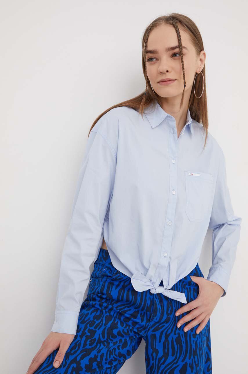 Levně Košile Tommy Jeans dámská, regular, s klasickým límcem, DW0DW17520