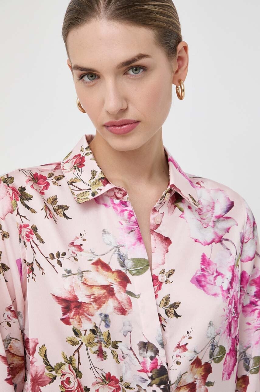 

Рубашка Marciano Guess женская цвет розовый regular классический воротник