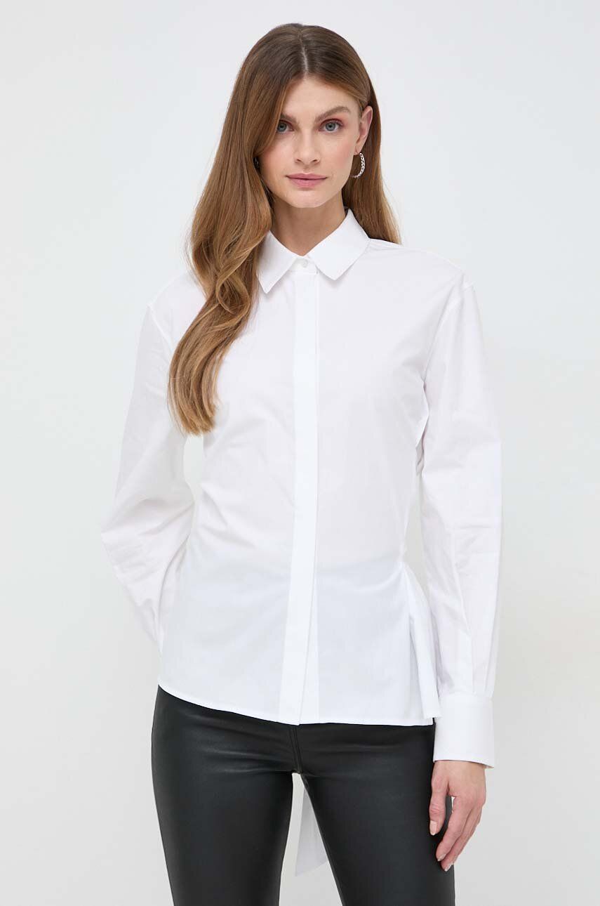 Levně Košile Karl Lagerfeld bílá barva, regular, s klasickým límcem
