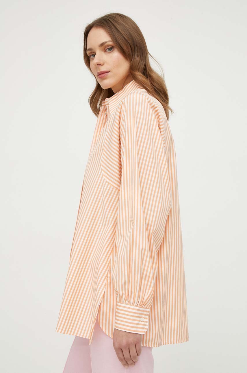 Бавовняна сорочка Weekend Max Mara жіноча колір помаранчевий regular класичний комір 