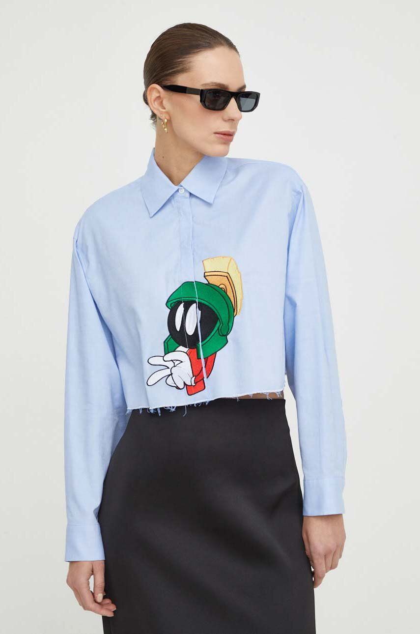 MAX&Co. cămașă din bumbac x CHUFY femei, cu guler clasic, relaxed 2418110000000