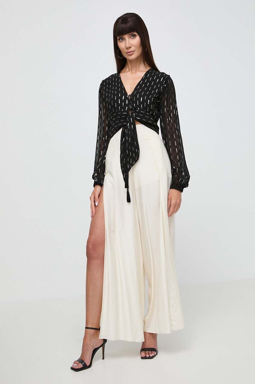 Πουκάμισο Twinset χρώμα: μαύρο φωτογραφία