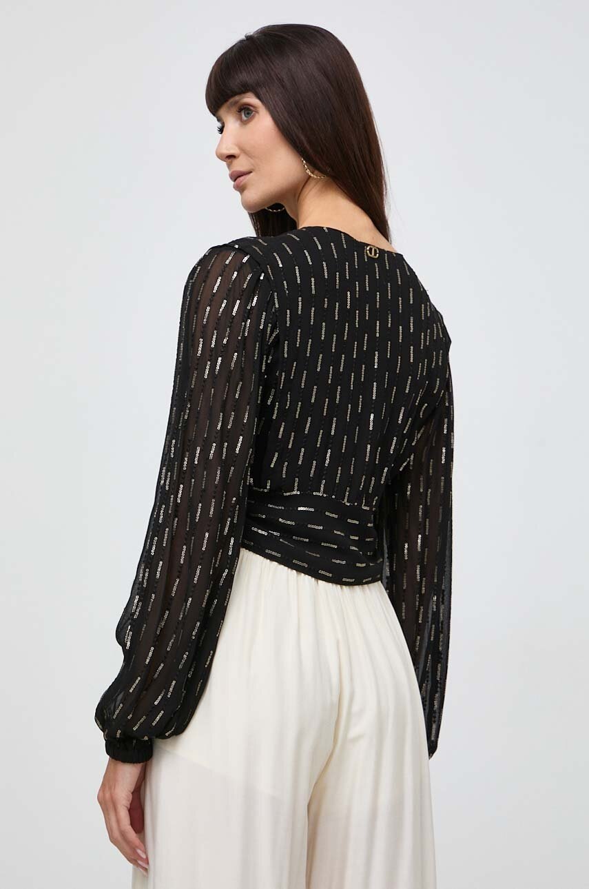 Πουκάμισο Twinset χρώμα: μαύρο φωτογραφία