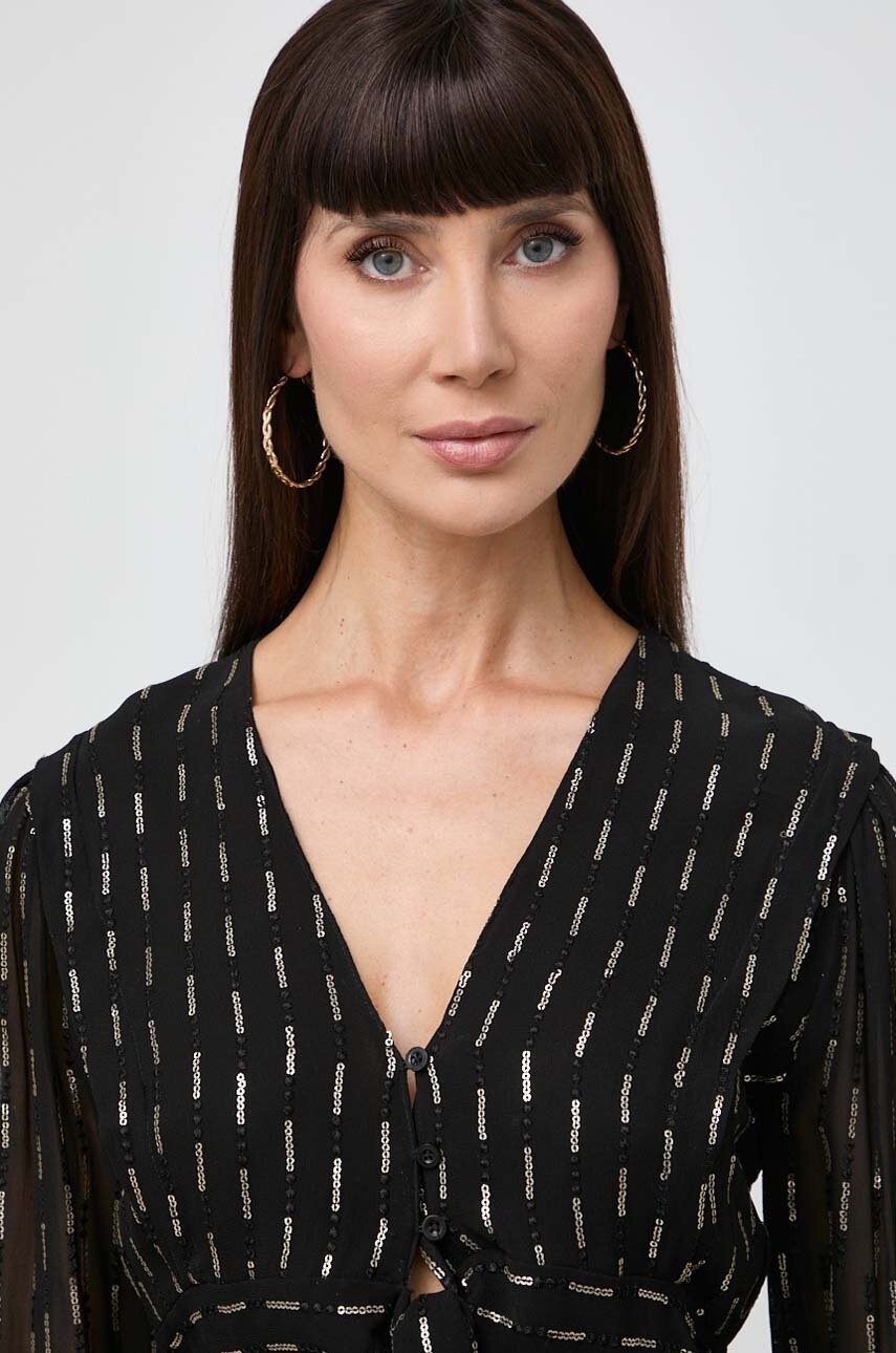 Πουκάμισο Twinset χρώμα: μαύρο φωτογραφία