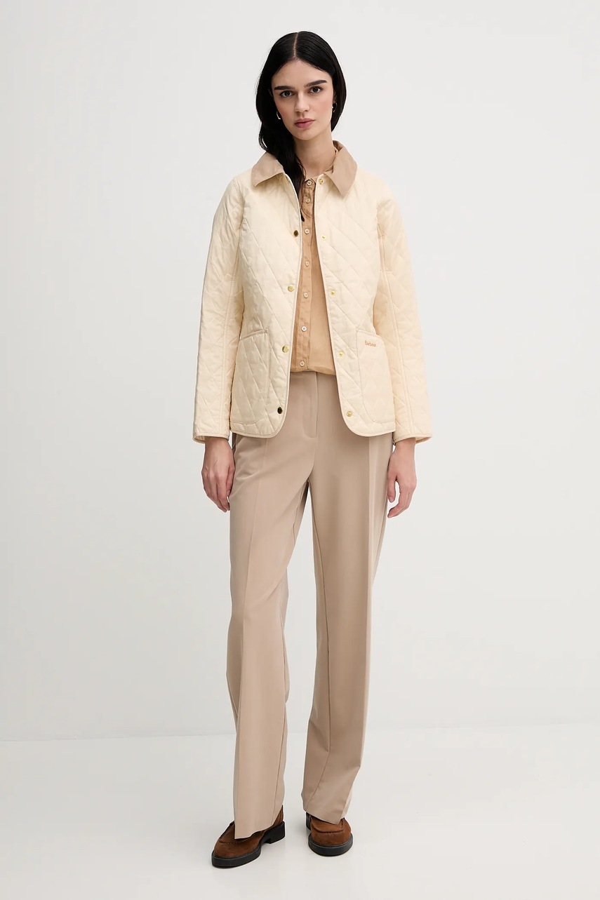 Льняная рубашка United Colors of Benetton цвет бежевый regular классический воротник