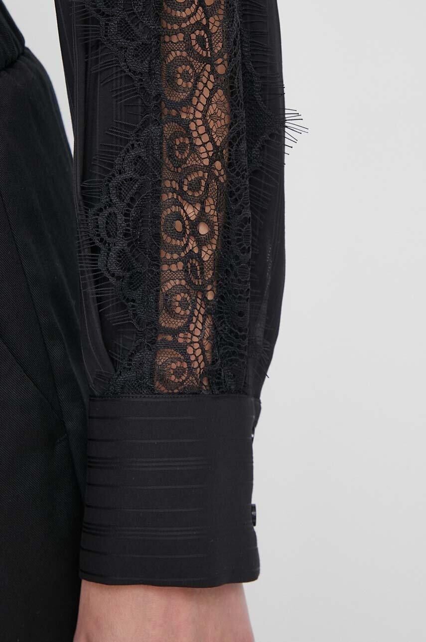 Πουκάμισο Sisley χρώμα: μαύρο φωτογραφία