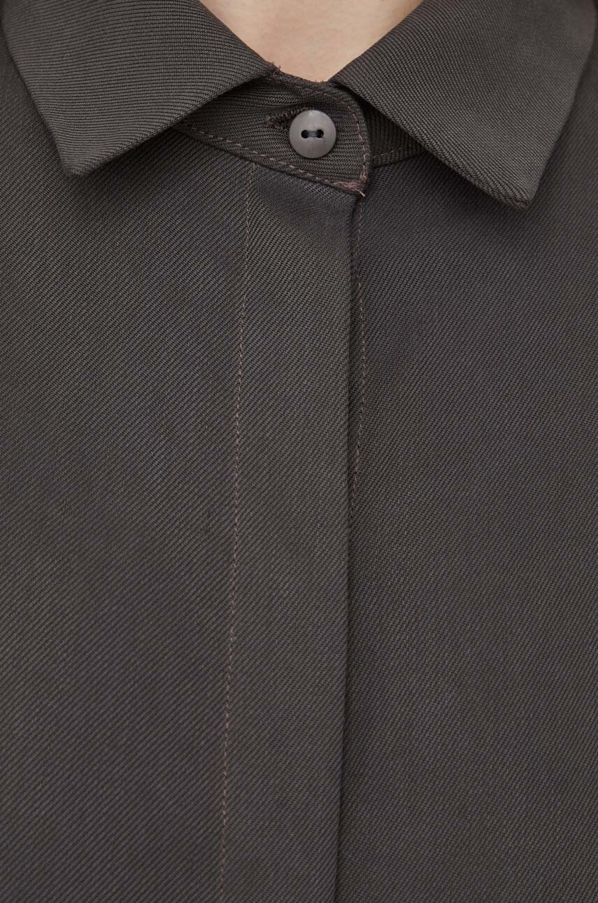 Πουκάμισο Saint Body χρώμα: γκρι φωτογραφία