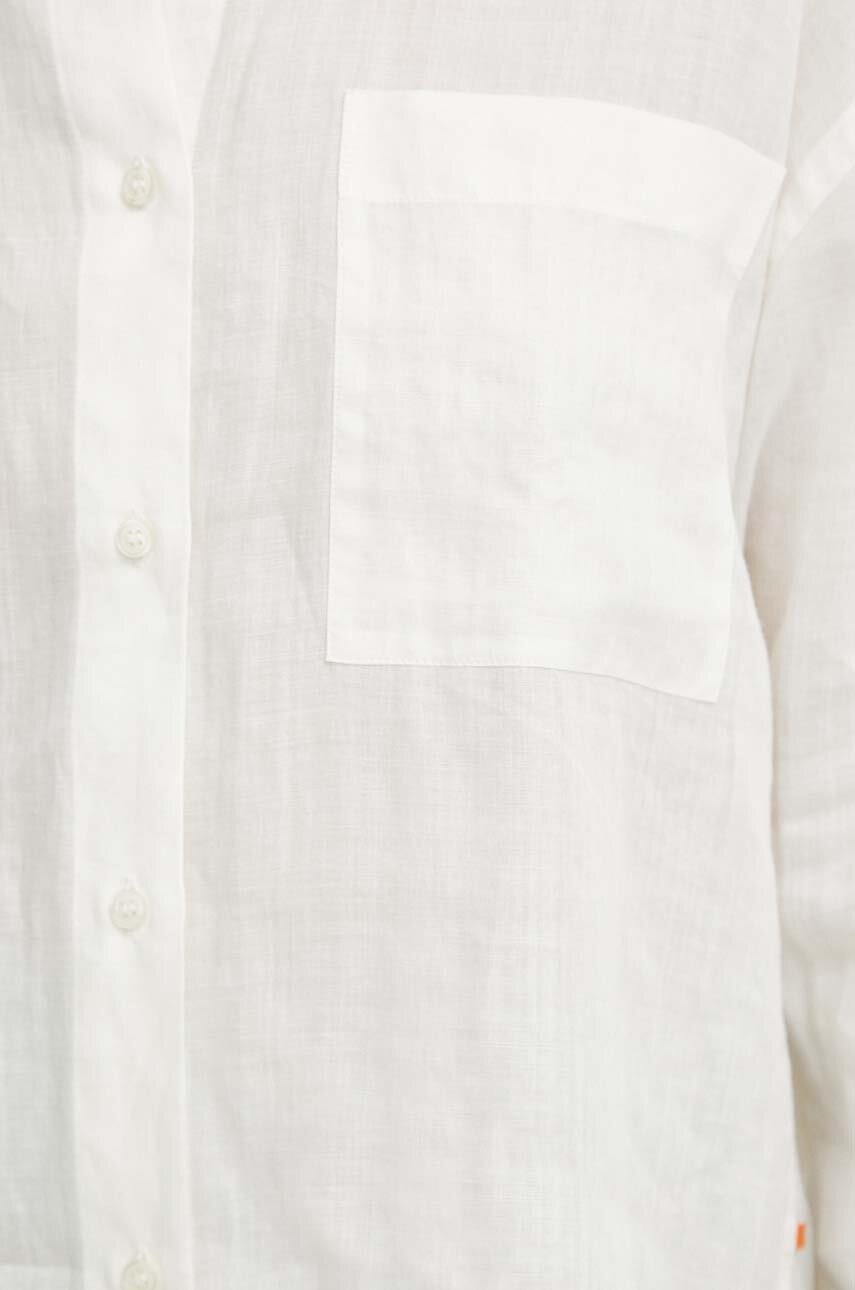 Πουκάμισο Boss Orange χρώμα: μπεζ φωτογραφία