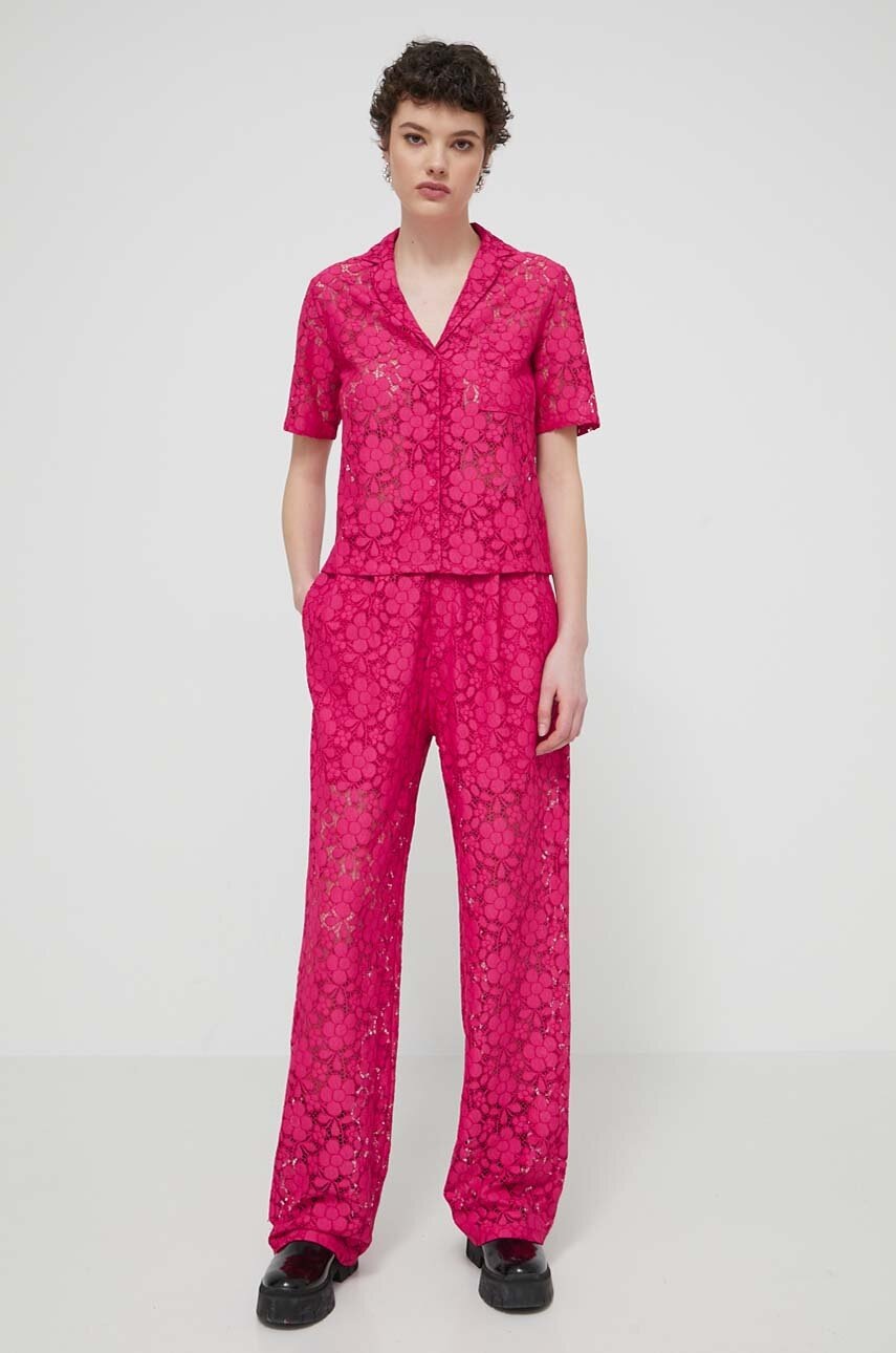 Πουκάμισο Desigual SIENA χρώμα: ροζ, 24SWCW30 φωτογραφία