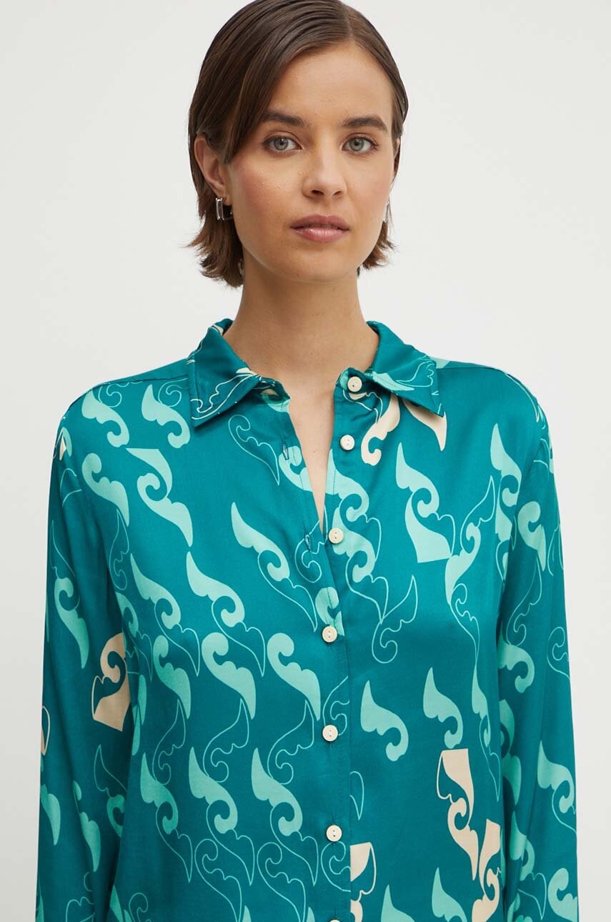 Πουκάμισο La Petite Française CHANDELLE χρώμα: τιρκουάζ φωτογραφία