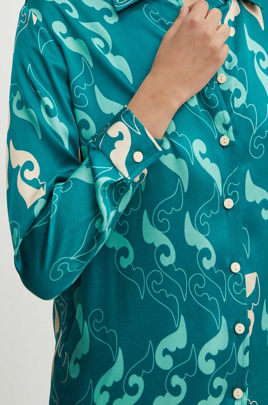 Πουκάμισο La Petite Française CHANDELLE χρώμα: τιρκουάζ φωτογραφία