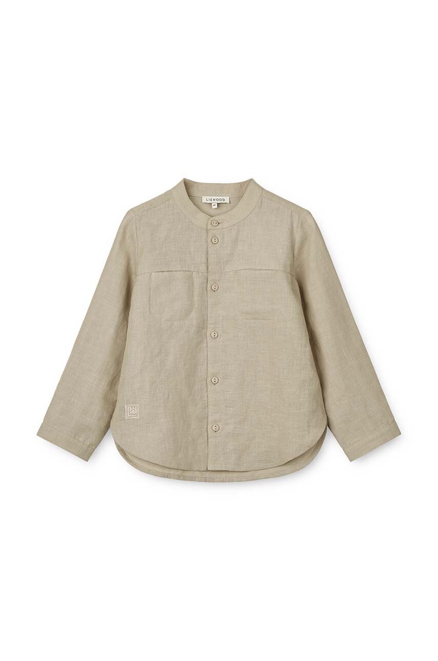 Детская рубашка с примесью льна Liewood Flynn Linen Shirt цвет бежевый в Луцке Детская рубашка с примесью льна Liewood Flynn Linen Shirt цвет бежевый в Луцке