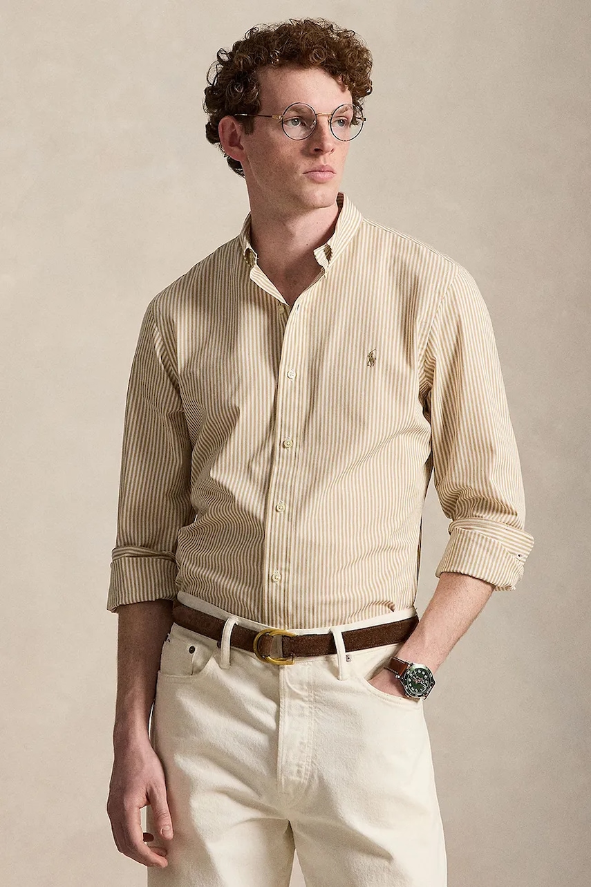 Polo Ralph Lauren cămașă pentru bărbați din bumbac cu elastan