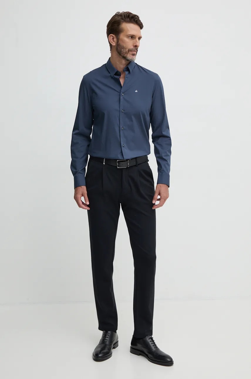 Calvin Klein ing férfi, galléros, türkiz, slim termék 2. képe