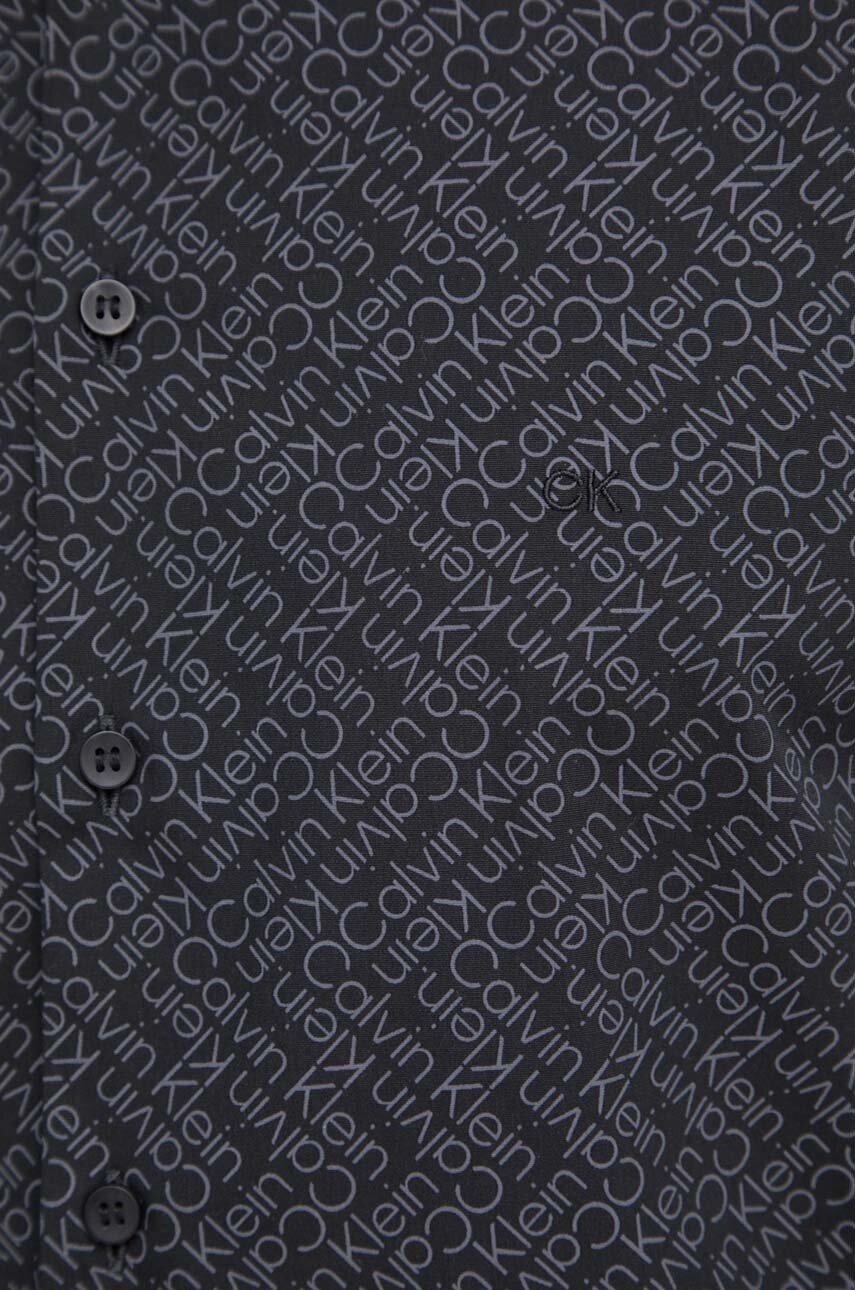 Πουκάμισο Calvin Klein χρώμα: μαύρο φωτογραφία