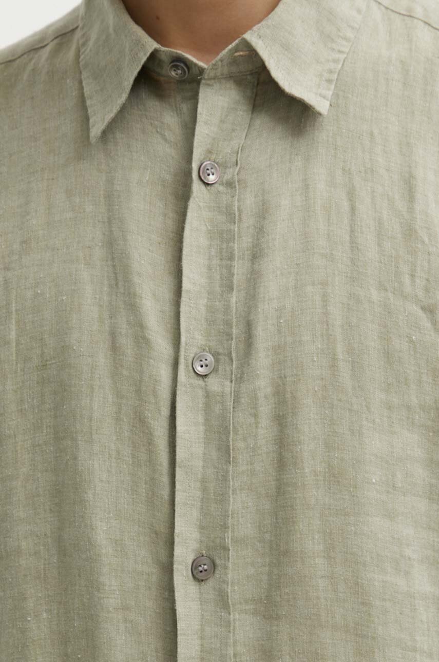 Πουκάμισο από λινό Tiger Of Sweden Spenser χρώμα: πράσινο, T69002017 φωτογραφία