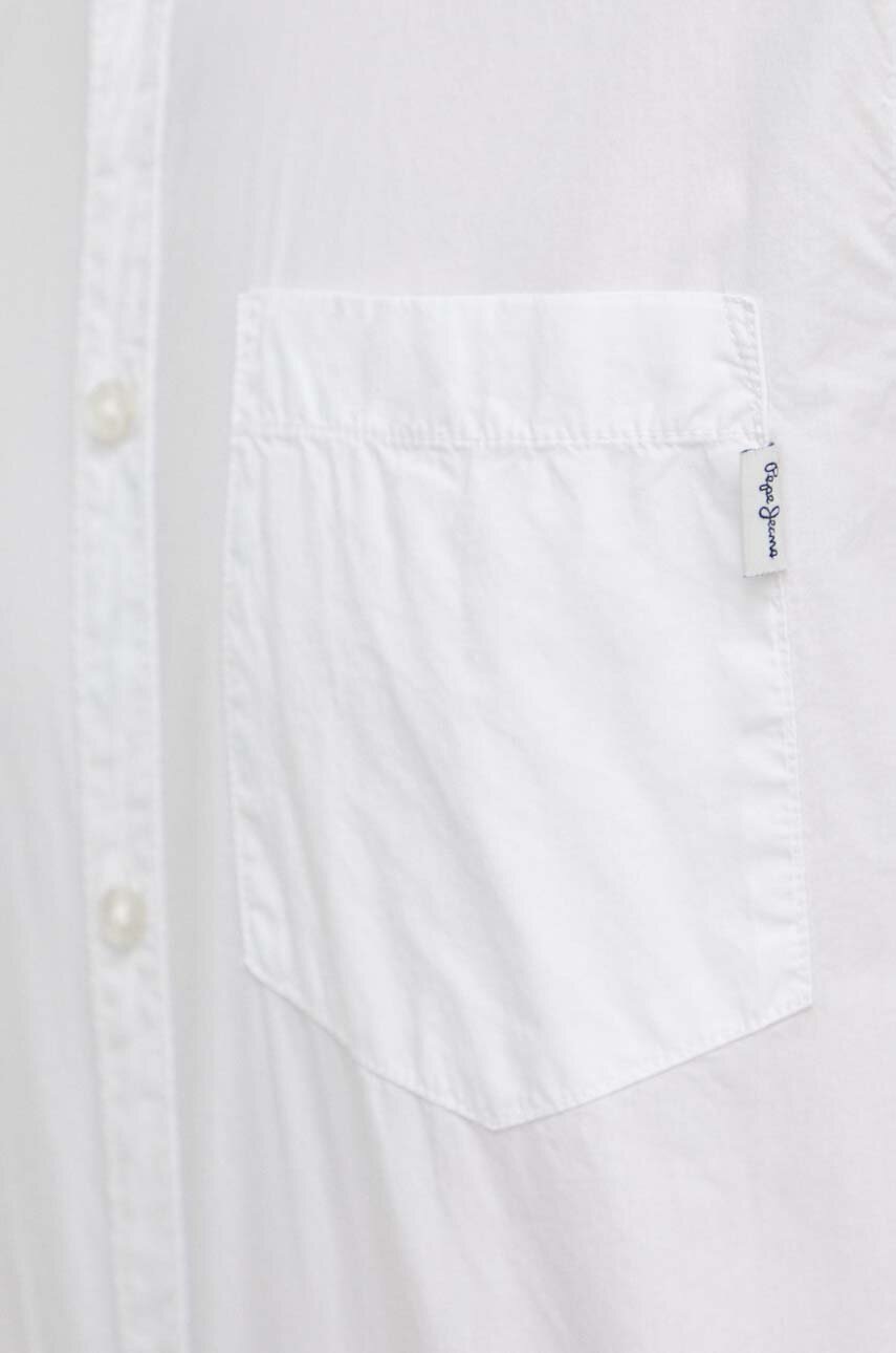 Βαμβακερό πουκάμισο Pepe Jeans Prince PRINCE ανδρικό, χρώμα: άσπρο PM308270 φωτογραφία