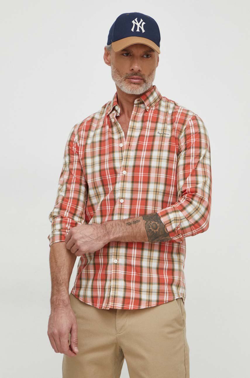 Pepe Jeans camasa din bumbac barbati, cu guler button-down, slim