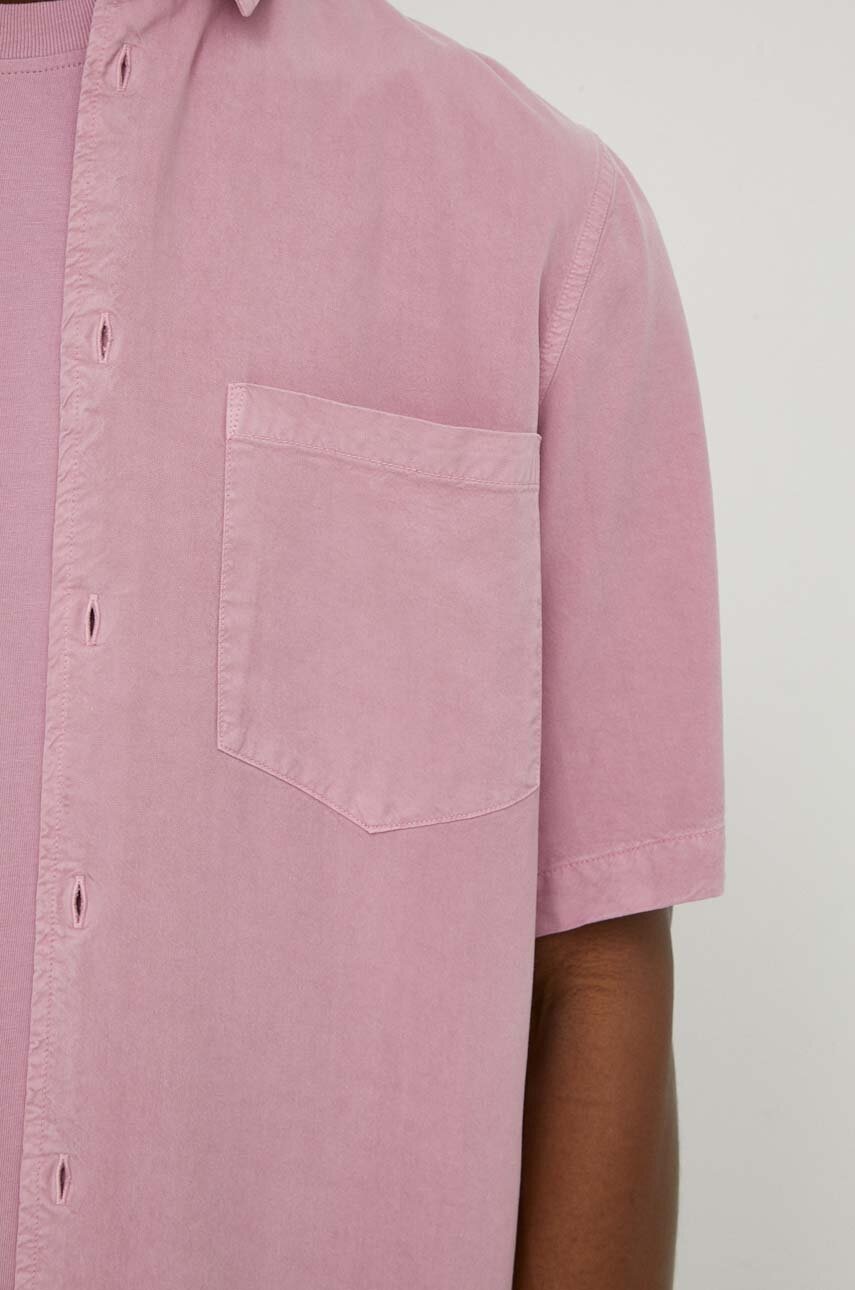 Πουκάμισο Samsoe Samsoe χρώμα: μοβ φωτογραφία