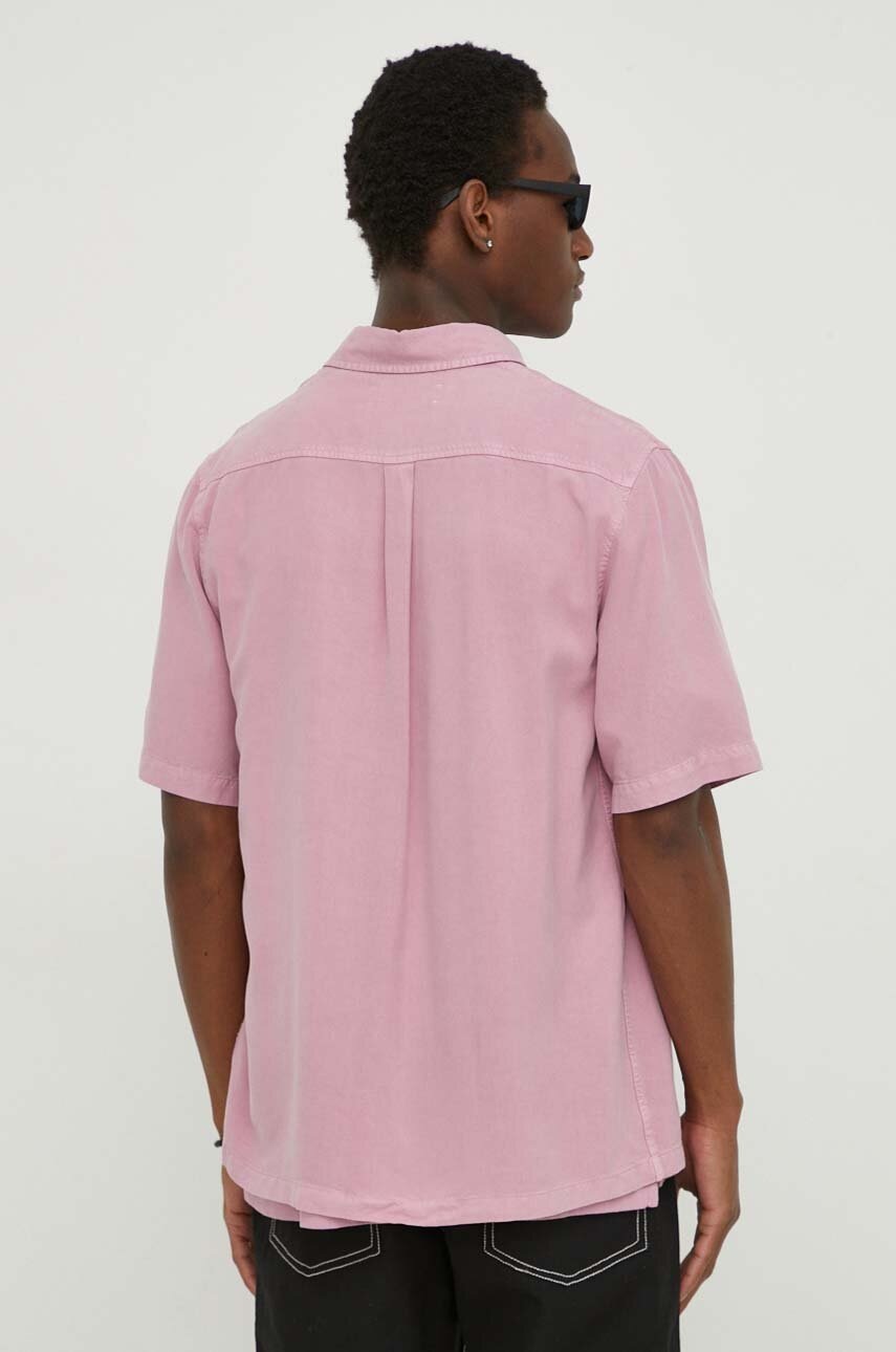 Πουκάμισο Samsoe Samsoe χρώμα: μοβ φωτογραφία