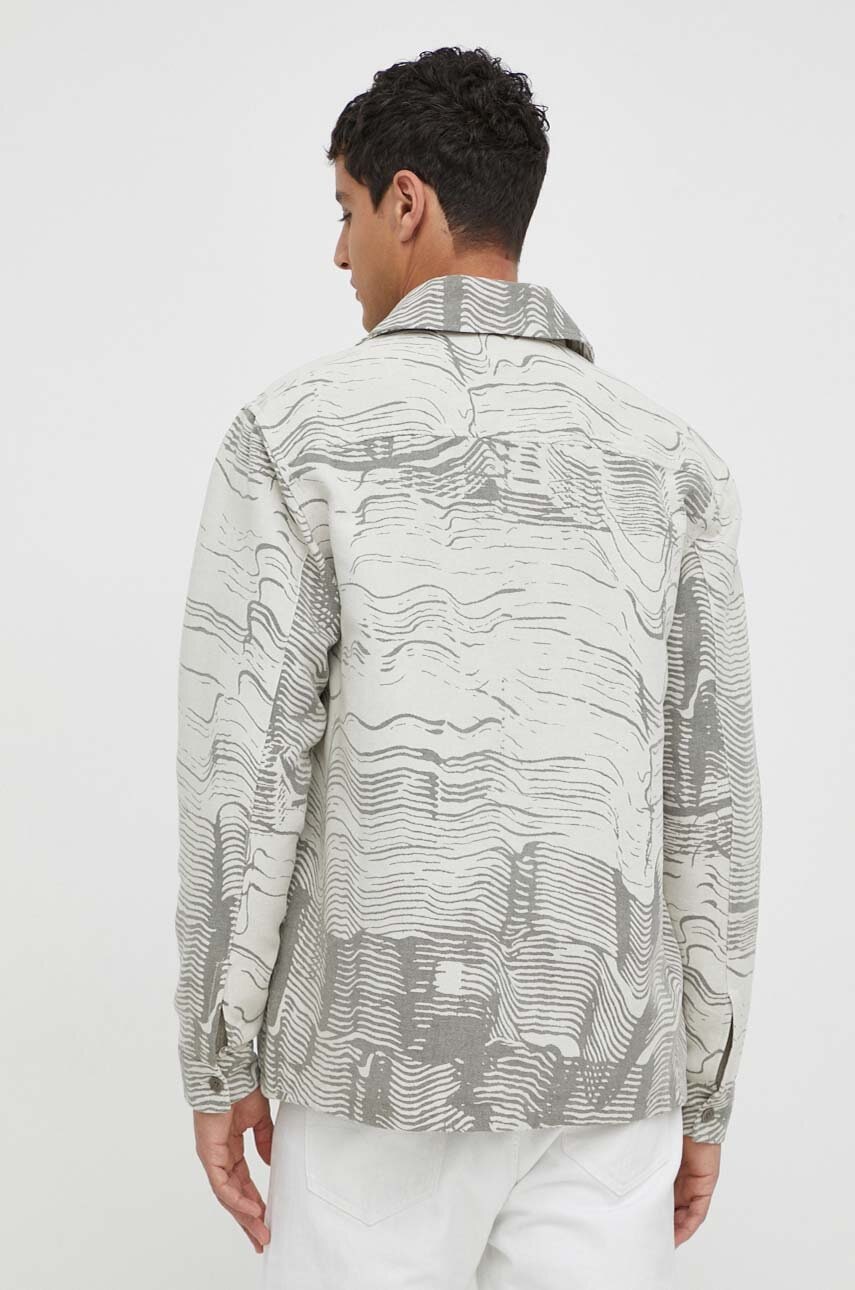 Πουκάμισο Samsoe Samsoe χρώμα: μπεζ φωτογραφία