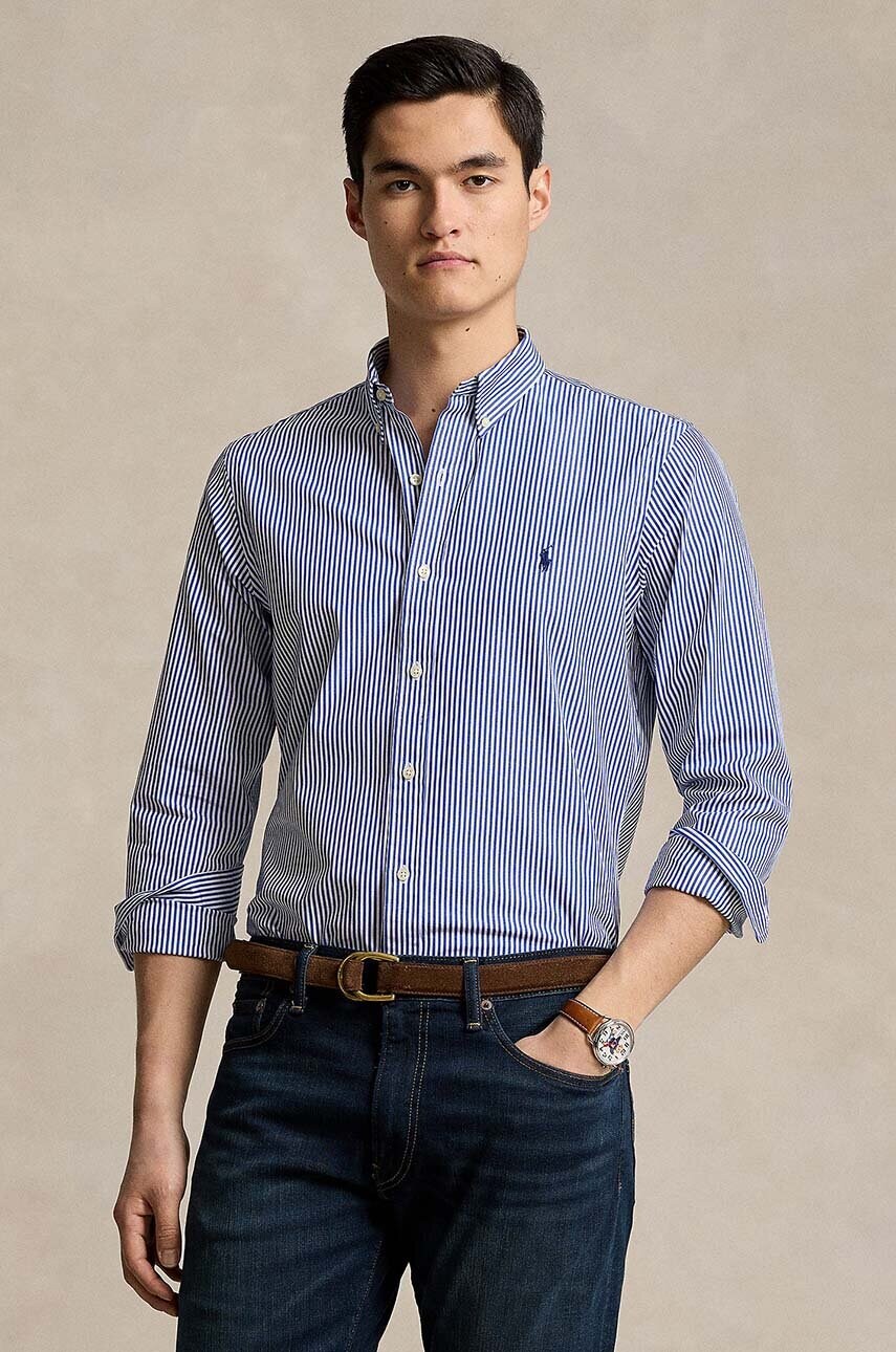 Levně Košile Polo Ralph Lauren pánská, slim, s límečkem button-down