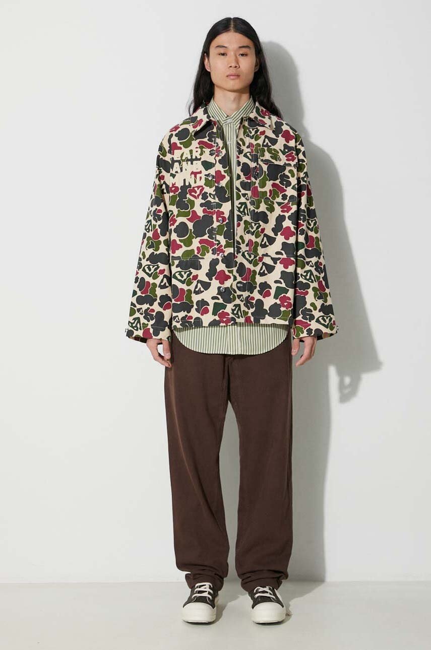 Βαμβακερό πουκάμισο Billionaire Boys Club Duck Camo ανδρικό, χρώμα: πράσινο, B23423 φωτογραφία