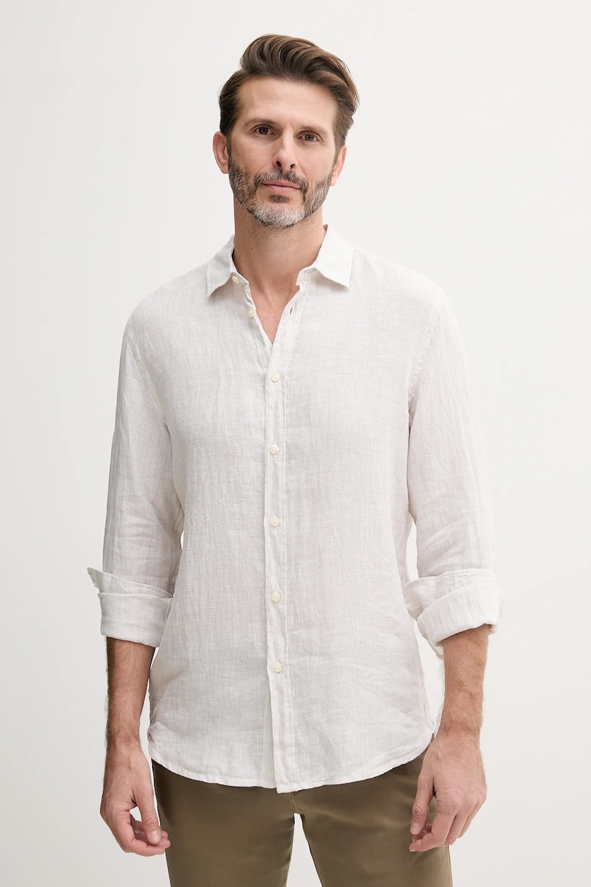 United Colors of Benetton camasa de in culoarea negru, cu guler clasic, regular