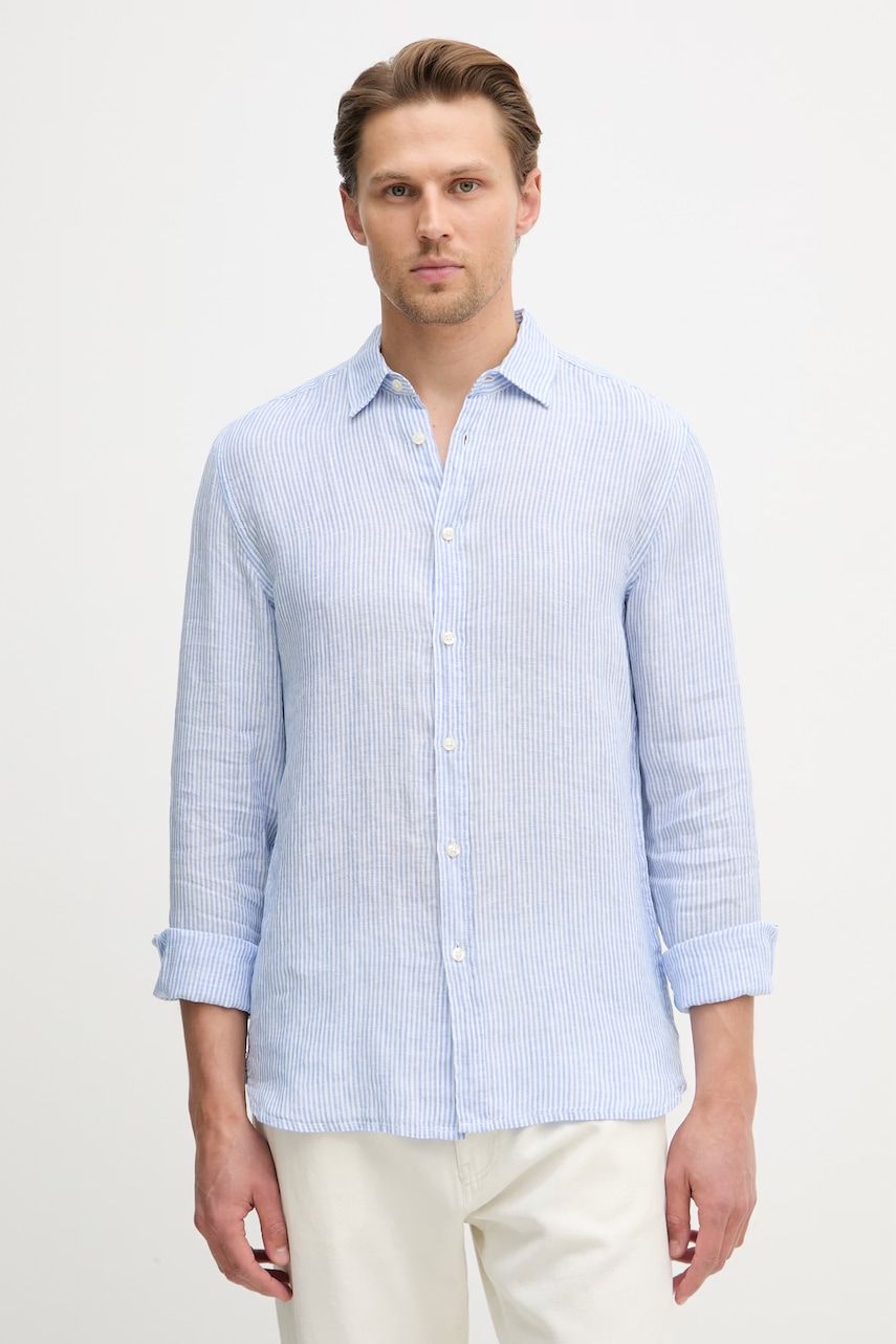 United Colors of Benetton cămașă bărbătească din in