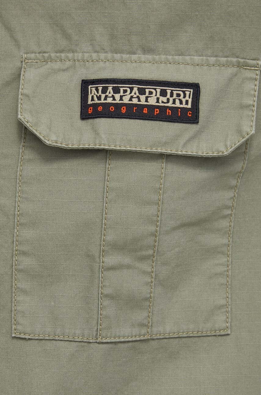 Βαμβακερό πουκάμισο Napapijri G-Boyd ανδρικό, χρώμα: πράσινο NP0A4HQ4GAE1 φωτογραφία