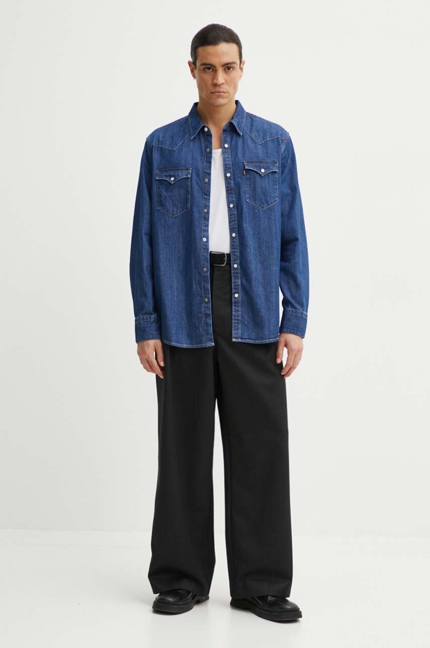 Βαμβακερό πουκάμισο Levi's ανδρικό φωτογραφία